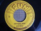 RARE ROCKABILLY 45 rpm ELVIS PRESLEY  SUN 210 ORIGINAL 1955 GOOD ROCKIN TONIGHT