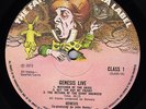 GENESIS Live RARER GENUINE A-1U/B-1U UK 1973 1st PRESS LARGE HATTER LOGO LP.