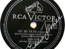 AUTOGRAPHED Signed EDDIE FISHER Oh My Pa-Pa 1953 COKE TIME Coca-Cola 78rpm SLV