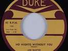 R&B Sax Rocker 45 LEO BAXTER No Nights Without You DUKE HEAR