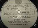 STATUS QUO  Mad about the boy New Zealand hyperrare 7 inch Single 45 Vinyl exc.