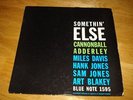 CANNONBALL ADDERLEY Somethin' Else LP BLUE NOTE 1595 US '58 W.63rd RVG EAR No R