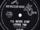 LA DE DAS 45: I'LL NEVER STOP LOVING YOU/IT'S THE BEGINNING AUSSIE HMV NM/NM '72