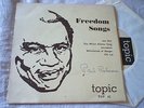 Paul Robeson Freedom Songs ORIG UK Black / White Label TOPIC E.P. EX/EX+ Cond.