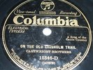 CARTWRIGHT BROTHERS 78 rpm COLUMBIA 15346 pre war country E