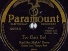 Hear Blues 78 rpm RED HOT SHAKIN DAVIS Too Black Bad PARAMOUNT 12703 Georgia Tom