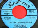 Soul 45 ERMA FRANKLIN I Get The Sweetest Feeling-Whispers BRUNSWICK 755430 dj VG