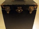 Vintage 1930s/1940s Record Case 78 RPM Box w/Clear Index & Inserts -Black- Tote