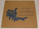 HENRI HONEGGER / BACH / 6 SUITES FOR CELLO SOLO FRENCH VALOIS 3 X LP BOX
