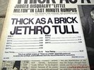 JETHRO TULL THICK AS A BRICK REPRISE '72 RARE BANDED WHITE LABEL PROMO NEAR MINT