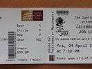 DEEP PURPLE  2 Tickets Celebrating Jon Lord Royal Albert Hall 4.4.2014