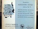 PROKOFIEV Alexander Nevsky VG+ COVER ART ANDY WARHOL 1949 Columbia Master 4247