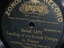 Rare ZONOPHONE 1371 LANDING Of The BRITISH TROOPS In FRANCE La MARSEILLAISE