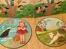 JAPAN VINTAGE PICTURE 2 DISC SET 8inch HEAVY SHELLAC - kanaritya record K11 K12
