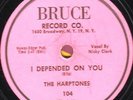 78-DOO-WOP-HARPTONES-I DEPENDED ON YOU/MAMBO BOOGIE on PINK BRUCE