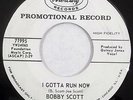 HEAR mod popcorn northern soul BOBBY SCOTT I Gotta Run Now MERCURY 45 promo wlp
