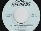 Modern Soul 45 - D. Watson - Say What's On Your Mind - R.A.C. - mp3 - rare