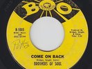 Northern Soul 45 - Brothers Of Soul - Come On Back - Boo - mp3