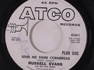 rare Soul Funk 45 RUSSELL EVANS send me some cornbread ATCO