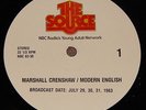 Marshall Crenshaw / Modern English - Source Concert 2 LP Live Radio Show 1983