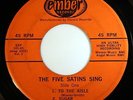HEAR Five Satins 45 EP To The Isle/Our Love is Forever EMBER 101 doo wop R&B