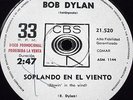 BOB DYLAN BLOWIN IN THE WIND RARE ARGENTINA 7