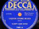 PRE-WAR BLUES 78 SLEEPY JOHN ESTES LIQUOR STORE BLUES DECCA 7491 RARE E COPY