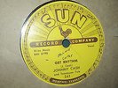 78 RPM Record Sun 241 Johnny Cash I Walk the Line Get Rhythm