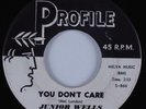 R&B Rocker/Blues 45 JUNIOR WELLS You Don't Care PROFILE HEAR