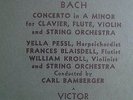 1938 BACH CTO  Harpsichord FLUTE VIOLIN Frances BLAISDELL PESSL William Kroll 78