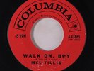 rare Popcorn 45 MEL TILLIS walk on, boy COLUMBIA Hear