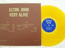 ELTON JOHN - VERY ALIVE - RARE YELLOW VINYL US LP -1970 - EX/EX