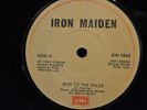 Iron Maiden Run to the Hills rare original Irish vinyl single release