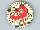 NEON HEARTS very rare original badge UK 1977 great DIY PUNK memorabilia