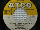 BEATLES Tony Sheridan Take Out Some Insurance On Me Baby Rare ATCO 6302 45 VG+