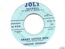 CHRISTINE JORGENSEN Rare 1957 Jukebox 45 rpm CRAZY LITTLE MEN & NERVOUS JERVIS