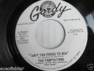 THE TEMPTATIONS MINT Ain't Too Proud To Beg WLP PROMO DJ COPY 45 & Sleeve