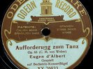 EUGEN D'ALBERT   Weber, Aufforderunhg zum Tanz    ODEON xx76933 SINGLE-SIDED