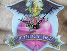 MOTLEY CRUE WITHOUT YOU  SHAPED ORIGINAL  PICTURE DISC CLOCK