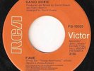 DAVID BOWIE -Fame- 1975 CANADIAN RCA 45  RARE ORANGE LABEL VERSION  CANADA