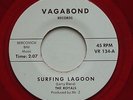 HEAR Surf Guitar Garage THE ROYALS Surfing Lagoon VAGABOND Red Vinyl 45
