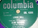 Cliff Richard & Drifters 78 LIVING DOLL Columbia DB 4306 vinyl record early