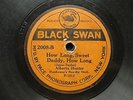ALBERTA HUNTER - HOW LONG SWEET DADDY BLUES RARE BLACK SWAN 78- ODD LABEL TYPE