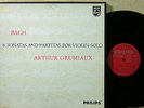 PHILIPS 835 198/200 GRUMIAUX: BACH VIOLIN SONATAS, PARTITAS 3LP NM