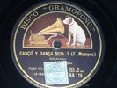 PIANO 78 rpm RECORD Disco Gramofono FEDERICO MOMPOU Cançó y Dança 3 & 4 X-RARE