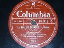 FRENCH 78 rpm RECORD Columbia EDITH PIAF La rue aux chansons / Jezebel