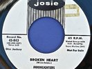 The MOONLIGHTERS 45 Broken Heart JOSIE 843 VG ORIGINAL 1958  Rockabilly PROMO