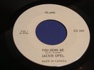JACKIE OPEL You send me/Fly me to the moon ISLAND 240 Orig early Rare SKA  45rpm