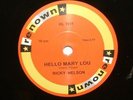 78 RPM : RICKY NELSON - HELLO MARY LOU