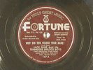 Jack Bube c+w 78 rpm WHY DID YOU CHANGE YOUR NAME / BRIDAL..   Fortune 147 VG+